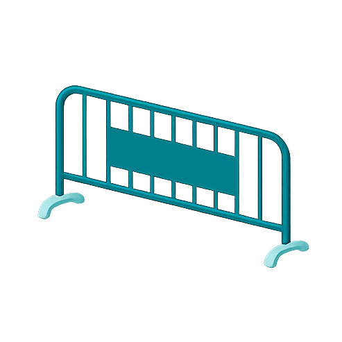 Ilustración 3D dun valo ou valla para pechar recintos